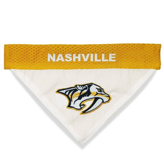 Pets First NHL Nashville Predators Bandana! NEW Reversible Pet Bandana - 2 sided Premium Bandanna
