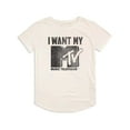 thumbnail image 2 of MTV I Want It Women's Graphic T-Shirt Rolled Sleeve Tee, 2 of 6