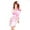 Pink, variant on Lavaport Women Sexy Lady Plain Silk Sleepwear Bath Robe Dress Satin Gown Home Night Dressing