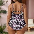 thumbnail image 4 of Womens Plus Size One Piece Swimsuit- Tummy Control Bathing Suit Full Coverage Swimwear/Light Purple/3XL, 4 of 4