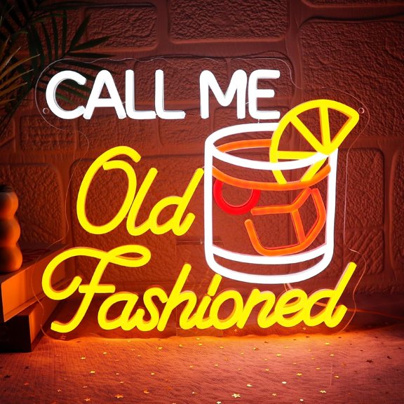 Call Me Old Fashioned Neon Sign for Wall Decor Dimmable  Led Sign for Bar USB  Neon Light for Man Cave  Tasting Club  Pub Party Decoration  for Men Dad
