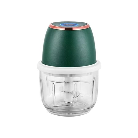 

Lemononstore Food Blender Electronic Mini Food Slicer Garlic Chopper Small Vegetable Processor Wireless Rechargeable Dicer Veggie Rolling Masher Onion Cut Mincer 300ml Glass Bowl 4 Clearance
