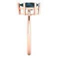 thumbnail image 3 of 1.5 ct Pear Cut Natural London Blue Topaz Solitaire 18K Rose Gold Womens Engagement Ring, 3 of 5