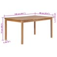 thumbnail image 5 of vidaXL Garden Table 150x90x77 cm Solid Teak Wood, 5 of 5