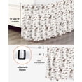 thumbnail image 3 of Western Cowboy Wrap Around Bed Skirts for California King Bed 16" Drop,Bed Skirt with Adjustable Elastic Belt Dust Ruffle Bed Valance Retro Desert Cactus Country Cowboy Brown Bed Frame Cover, 3 of 7