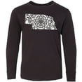 thumbnail image 3 of Inktastic Nebraska Silhouette Mandala Long Sleeve Youth T-Shirt, 3 of 5