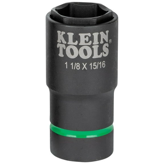 Klein Tools 66066 1-1/8 in. and 15/16 in. 2-in-1 6-Point Impact Socket
