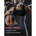thumbnail image 2 of Waist Trainer for Women Sauna Waist Trimmer Corset Cincher Underbust Sweat Body Shaper Long Torso Adjustable Size XXXL, 2 of 4