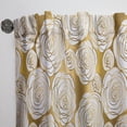 thumbnail image 3 of DESIGN ART Designart 'Golden Floral III' Mid-CenturyCurtain Single Panel 52 in. wide x 90 in. high - 1 Panel 90 Inches, 3 of 5