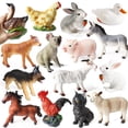 thumbnail image 2 of Figuras de acción de animales de granja de algodón suave, modelo de vaca, caballo, cerdo, gallina, gato, perro, burro salvaje, koala, regalos educativos de Navidad para niños, 2 of 5