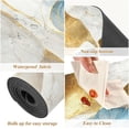 thumbnail image 6 of FREEAMG Golden Blue Marble Long Trivet Table Runner Non-Slip Heat Resistant Table Protector Waterproof Easy to Clean Vintage Leaves Hot Pads Pot Holder Table Mats, 6 of 7