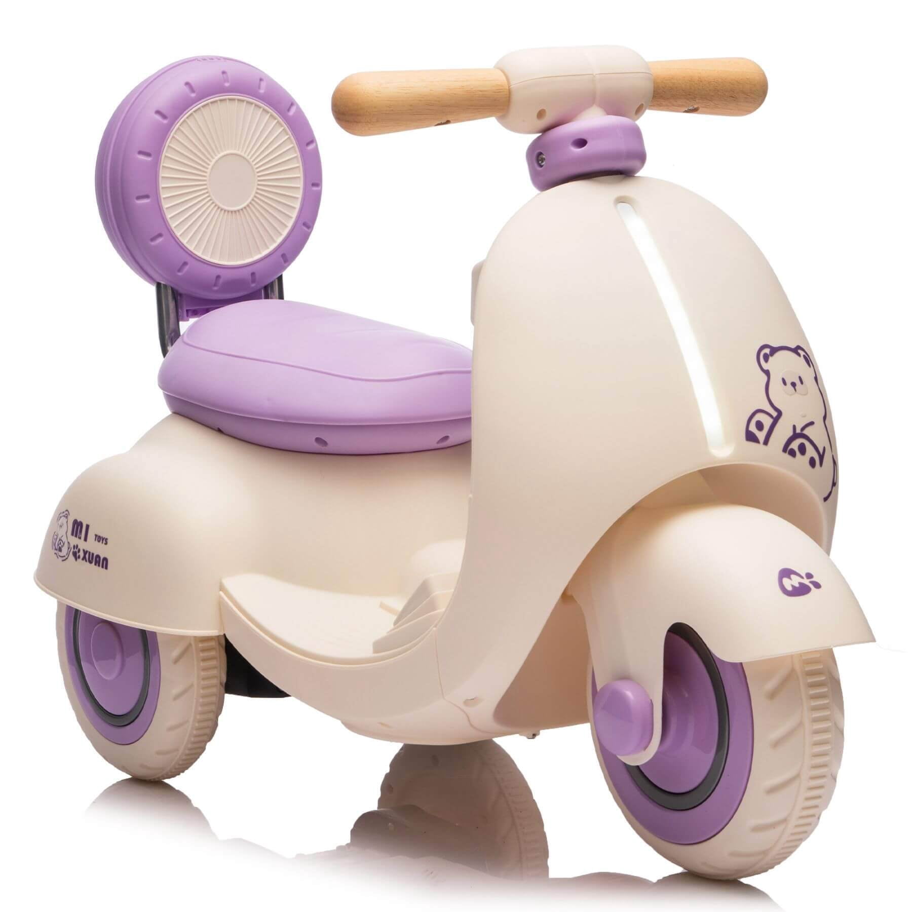 ToyRides Elite 12V Kids Ride On Electric Motorcycle, 1-3 Years, Purple