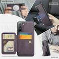 thumbnail image 5 of Allytechgroup 2 in 1 Wallet Case for Samsung Galaxy S23 Plus, Detachable Magnetic Cover Compatible with Magsafe Premium PU Leather Cards Holder Shockproof Bumper Phone Case for Women Men, Purple, 5 of 9
