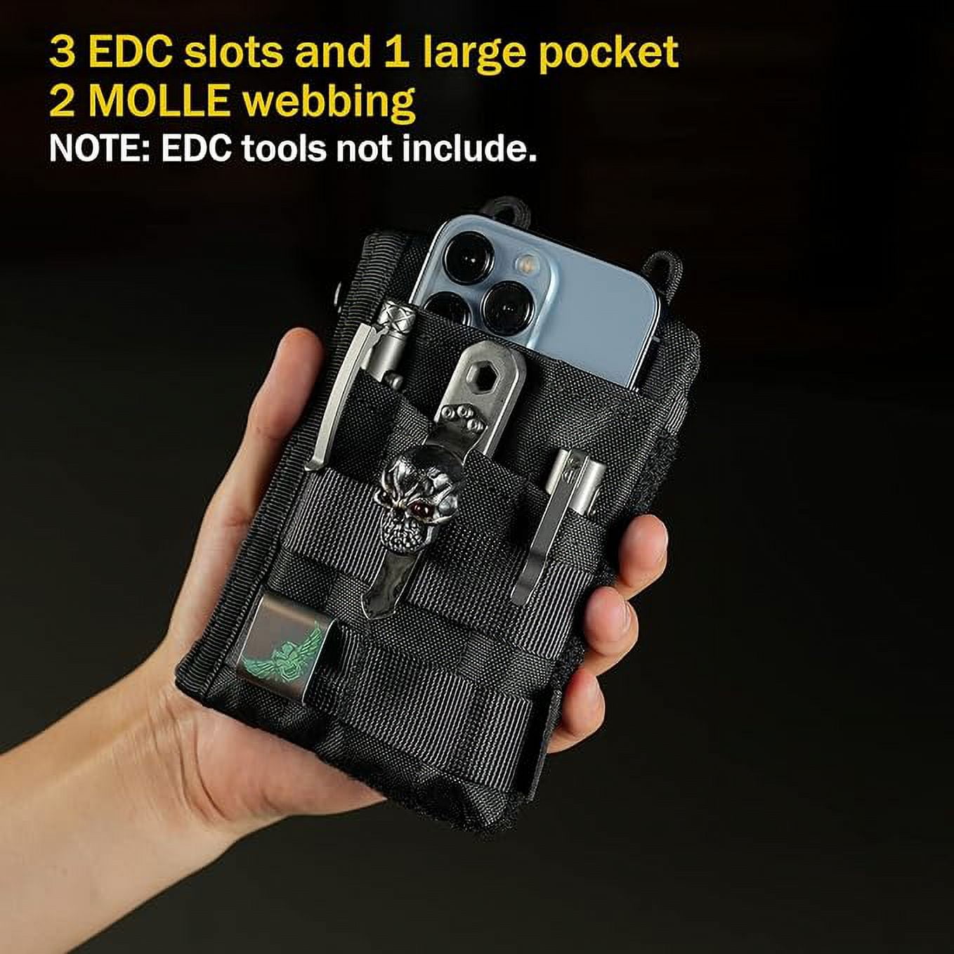 Viperade VE16 Pocket Organizer EDC Pouch with 7 Pockets for Everyday Carry Multitool and Gear Storage