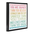 thumbnail image 3 of Stupell Industries Rainbow Confidence Phrases Quotes and Sayings Painting Black Floater Framed Canvas Art Print Wall Art, 25 x 25, 3 of 9