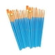 thumbnail image 5 of Juego de 20 pinceles de nailon con mango de madera plano para acuarela Azul, 5 of 9