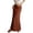 Brown, variant on Women’s Long Maxi Skirt with Elastic Waistband Casual Loose Fit Lightweight Solid Straight Hem Floor Length Skirt Black XL