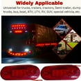 thumbnail image 3 of APSMOTIV 2-Pack Running Board Lights For Trucks Truck Trailer Red Light Front Rear Led Side Marker Lights Clearance Indicator Lamp 24V Waterproof Flat Fit Base For Rv Cab Boat Bus Lorry, 3 of 6