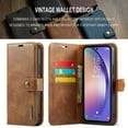 thumbnail image 3 of for Samsung Galaxy A36 5G Case, PU Leather Detachable Vintage Wallet Flip Magnetic Clousure Drop Protective Slim Phone Case Cover for Samsung Galaxy A36 5G with Card Holder - Brown, 3 of 8