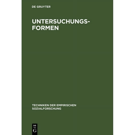 Untersuchungsformen, (Hardcover)