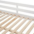 thumbnail image 7 of Low Loft Bed, Wood Full Size Loft Bed Frame with Ladder and Guardrail for Kids Teens Boys Girls, Space Saving Loft Bed, White, 7 of 7