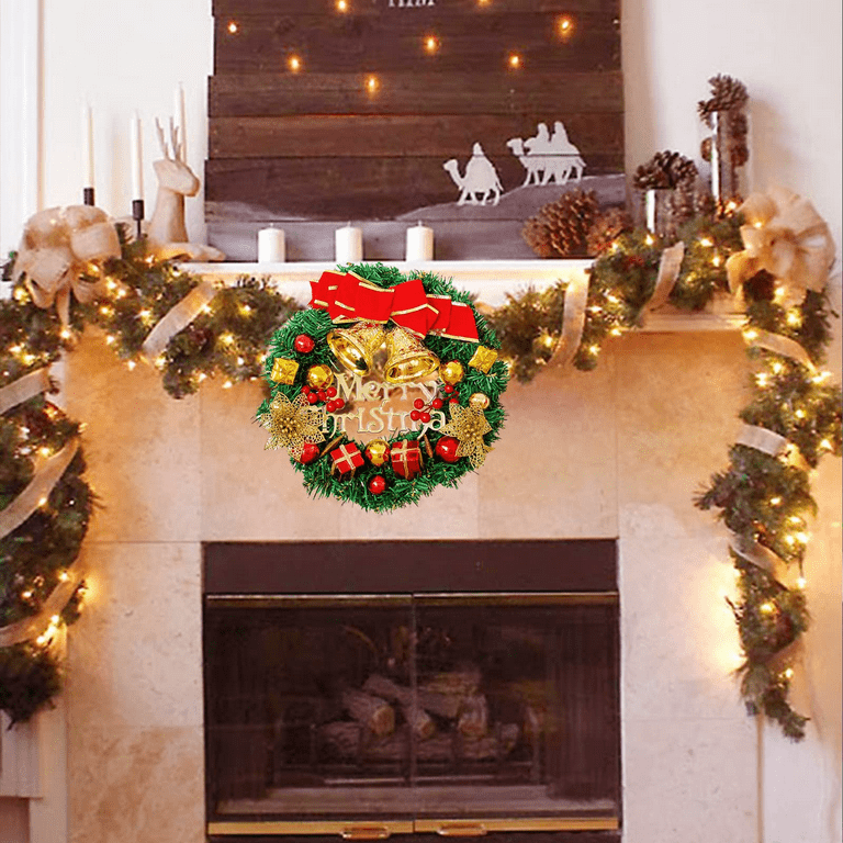 Christmas Wreath Reef For Front Door Window 13 Inch Pine Artificial