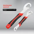 thumbnail image 1 of Small Synthetic Adjustable Wrench with Large Opening – Multi-Functional Carbon Steel Tool for Plumbing & Heavy-Duty Tasks, Dual-Purpose Pipe Clamp & Serrated Universal Wrench, Fast Performance,, 1 of 3