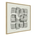 thumbnail image 2 of Kate and Laurel Sylvie Neutral Mod Abstraction Black and White Framed Linen Textured Canvas Wall Art by Amy Lighthall, 30x30 Natural, Decorative Modern Art Print for Wall, 2 of 7