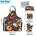 thumbnail image 3 of 5 Pcs Kitchen Set Heat Resistant Oven Mitts and Non-Slip Pot Holders with Adjustable Cooking Apron Pumpkin Grape Berry, 3 of 6