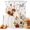 White, variant on White Pumpkins Fall Shower Curtains for Bathroom, Thanksgiving Floral Botanical Brown Waterproof Fabric Shower Curtain, Decorative Bathroom Curtain for Bathtub, 72"x84", No Hooks Included