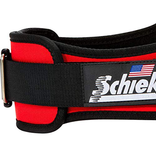 Schiek Sports Modèle 2006 Ceinture de Levage en Nylon 6 Pouces - TP - Rouge
