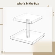2-Tier Acrylic Perfume Display Organizer - Clear Vanity Storage Shelf | Space-Saving Fragrance Display Shelf, Makeup Holder Stand for Cosmetics, Bathroom Countertop Toilet Shelf