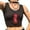 Black, variant on goowrom Women?s Sleeveless Crop Tops, Embroidery Printed Knitted Vest
