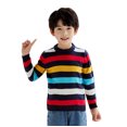 thumbnail image 4 of Toddler Baby Cotton Knit Sweater Cartoon Embroidered Knitted Long Sleeve Crewneck Striped Cotton Pullover Sweatshirt Toddler Winter Clothes for Girls Boys Kids Size 8-9, 4 of 8