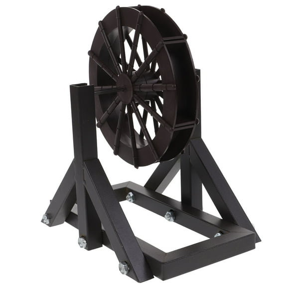 Topbathy Garden Water Wheel Rotating Water Wheel Black 1Set
