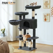 PAWZ Road 46.5" Large Cat Tree Multi-Level Cat Tower with Top Perchs&Big Condo Indoor Dark Gray
