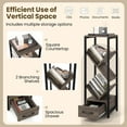 thumbnail image 6 of Costway 1 PCS 4 Tier Floor Standing Storage Organizer with Drawer Anti-Tipping Kits & Metal Frame, 6 of 10