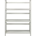 thumbnail image 4 of HomeStock 3-Shelf Stackable Folding Office Wood Furniture Bookcase, Contemporary Home and Office Furniture, Sturdy Wooden Shelving Storage-Color:White,Size:27.5 Inch, 4 of 7