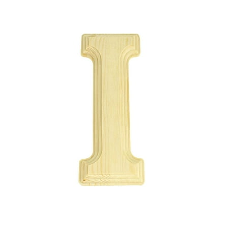 Pine Wood Beveled Wooden Letter I, Natural, 6-Inch ...