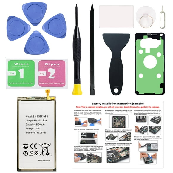 Bateria MAXSHARKS EB-BG973ABU para Samsung Galaxy S10 Kit