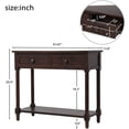 thumbnail image 5 of Console Table Traditional Sofa Table with 2 Drawers and Bottom Storage Shelf, 5 of 7