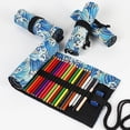thumbnail image 1 of Estuche para bolígrafos con impresión de algodón y lino, con 24, 36, 48 y 72 agujeros, de gran capacidad, con mina de color, para papelería y bocetos, 1 of 5