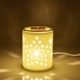 thumbnail image 5 of Lámpara De Aromaterapia De Pétalos De Cerámica Lámpara De Aroma Eléctrica Fusor De Cera Luz De Noche De Aroma Esencial Vogacara HA025331-06, 5 of 5