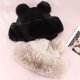 thumbnail image 5 of Gorro De Invierno Para Mujer Forro De Algodón Cálido Gorros De Punto De Piel Sintética Gorro De Punto De Esquí Suave Y Lindo Para Damas Niñas,Beige JAMW Sencillez, 5 of 5
