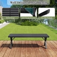 thumbnail image 5 of Spaco Patio Metal Bench with Slatted Seat and X Legs, Deck Furniture, Outdoor Patio Furniture, 5 of 5