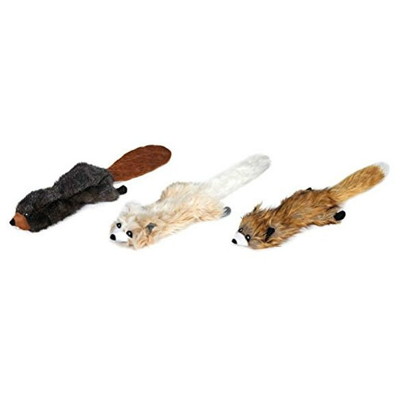 Grriggles Northwoods Unstuffies Jouets pour Chiens Farce Libre - Choisissez Castor Renards Arctiques Ou Rouges (Ensemble Complet - Tous les 3 Jouets)