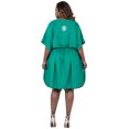 thumbnail image 2 of HAPPY BAY Women's Beach Caftan Bikini Casual Summer Cover Ups Swimwear Ladies Swimsuit Coverup Short Kaftan Dresses for Women 2X-3X Turquoise, Floral, 2 of 2
