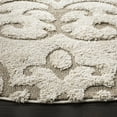 thumbnail image 3 of SAFAVIEH Florida Kalina Damask Shag Area Rug, Cream/Beige, 5' x 5' Round, 3 of 5