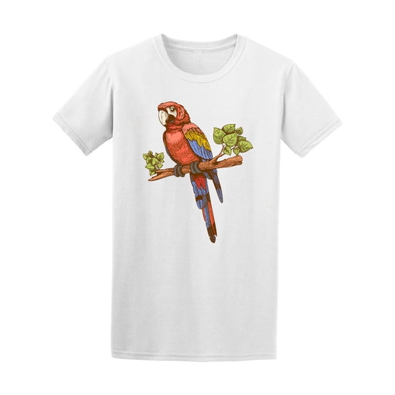 Big Blue Parrot T-Shirt Men -Image by Shutterstock, Male x-Large