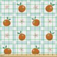thumbnail image 2 of Ambesonne Fruit Fabric by the Yard Upholstery, Oranges Blush Blossom Flower, 3 Yards, Pale Vermilion Pale Blue, 2 of 5